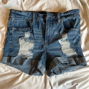 Aero High Rise MIDI Denim Short - Stretchy